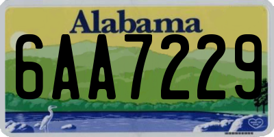 AL license plate 6AA7229