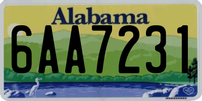 AL license plate 6AA7231