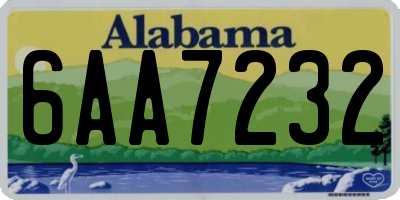 AL license plate 6AA7232