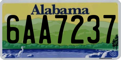 AL license plate 6AA7237