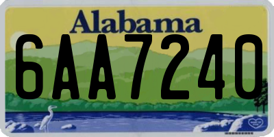 AL license plate 6AA7240