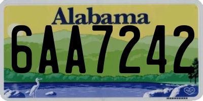 AL license plate 6AA7242