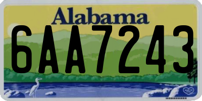 AL license plate 6AA7243