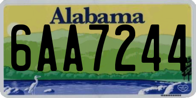 AL license plate 6AA7244