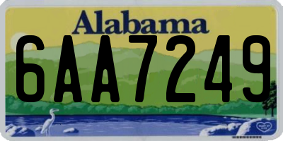 AL license plate 6AA7249