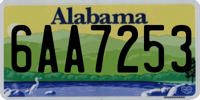 AL license plate 6AA7253