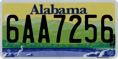 AL license plate 6AA7256