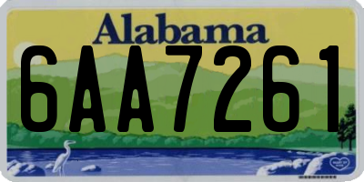 AL license plate 6AA7261