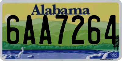 AL license plate 6AA7264