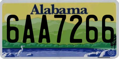 AL license plate 6AA7266