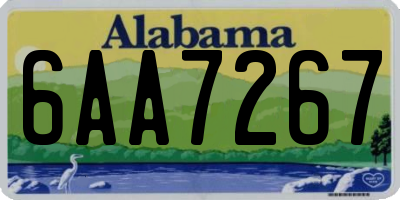 AL license plate 6AA7267