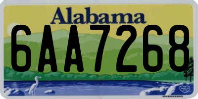 AL license plate 6AA7268