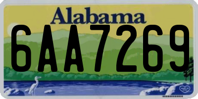 AL license plate 6AA7269