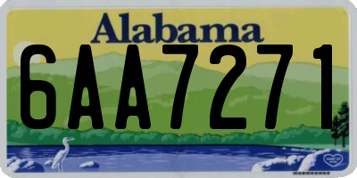 AL license plate 6AA7271