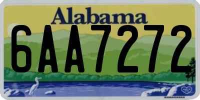 AL license plate 6AA7272