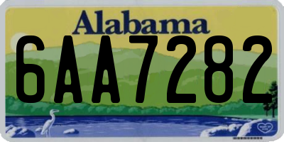 AL license plate 6AA7282
