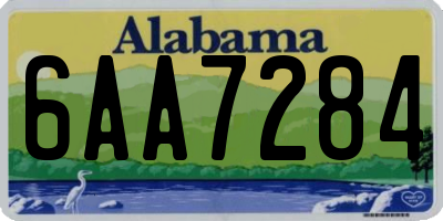 AL license plate 6AA7284