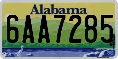 AL license plate 6AA7285
