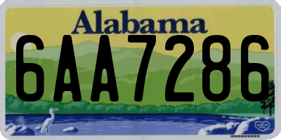 AL license plate 6AA7286
