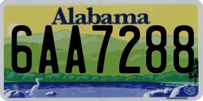 AL license plate 6AA7288