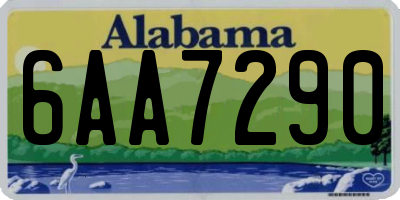 AL license plate 6AA7290