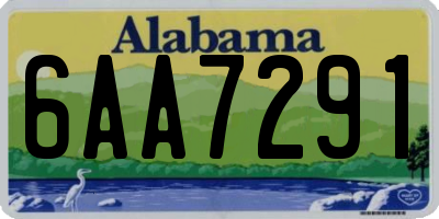 AL license plate 6AA7291