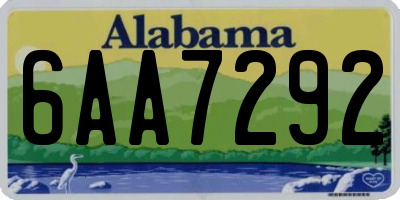 AL license plate 6AA7292