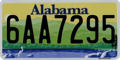 AL license plate 6AA7295