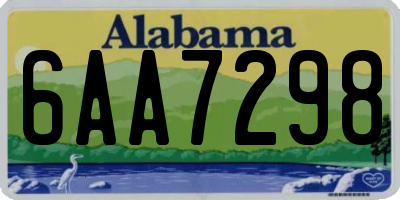 AL license plate 6AA7298
