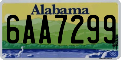 AL license plate 6AA7299