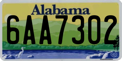 AL license plate 6AA7302
