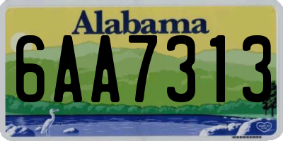 AL license plate 6AA7313