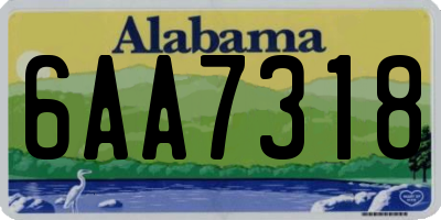 AL license plate 6AA7318