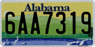 AL license plate 6AA7319