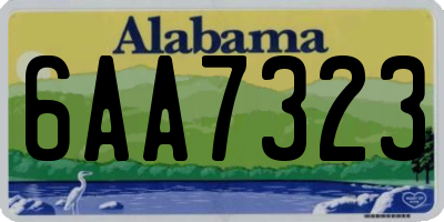 AL license plate 6AA7323