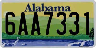 AL license plate 6AA7331