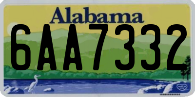 AL license plate 6AA7332