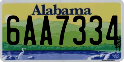AL license plate 6AA7334