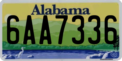 AL license plate 6AA7336