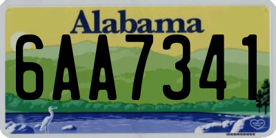 AL license plate 6AA7341
