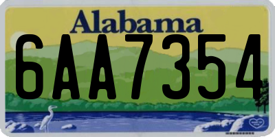 AL license plate 6AA7354