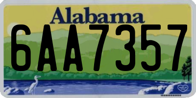 AL license plate 6AA7357