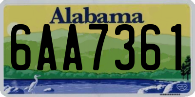 AL license plate 6AA7361