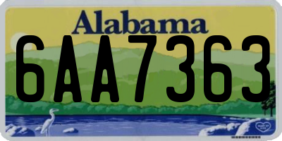 AL license plate 6AA7363
