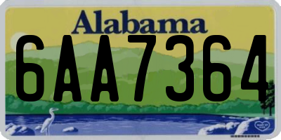 AL license plate 6AA7364