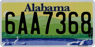 AL license plate 6AA7368