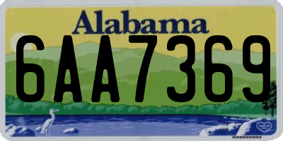 AL license plate 6AA7369