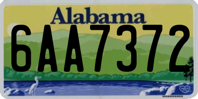 AL license plate 6AA7372