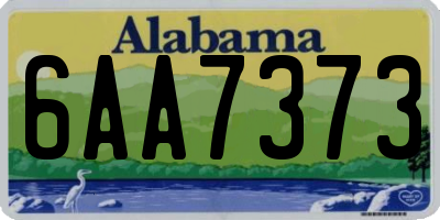 AL license plate 6AA7373