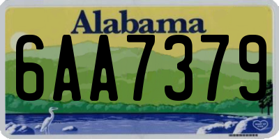 AL license plate 6AA7379